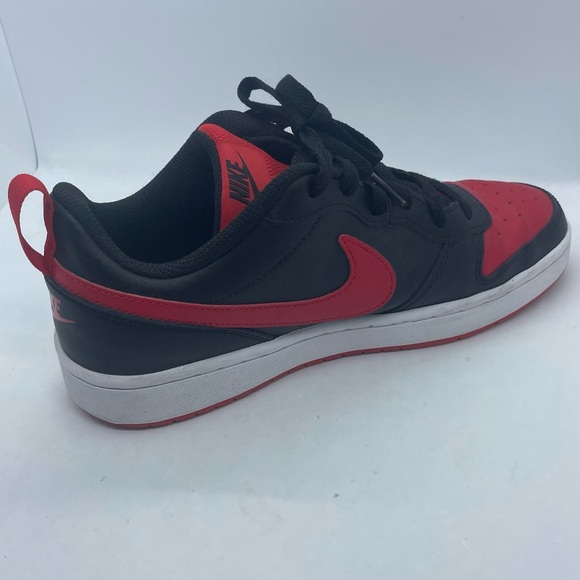 Nike Court Borough 7Y Color Black/University Red-White Size Women's 8.5 / Men 7 - Picture 5 of 8